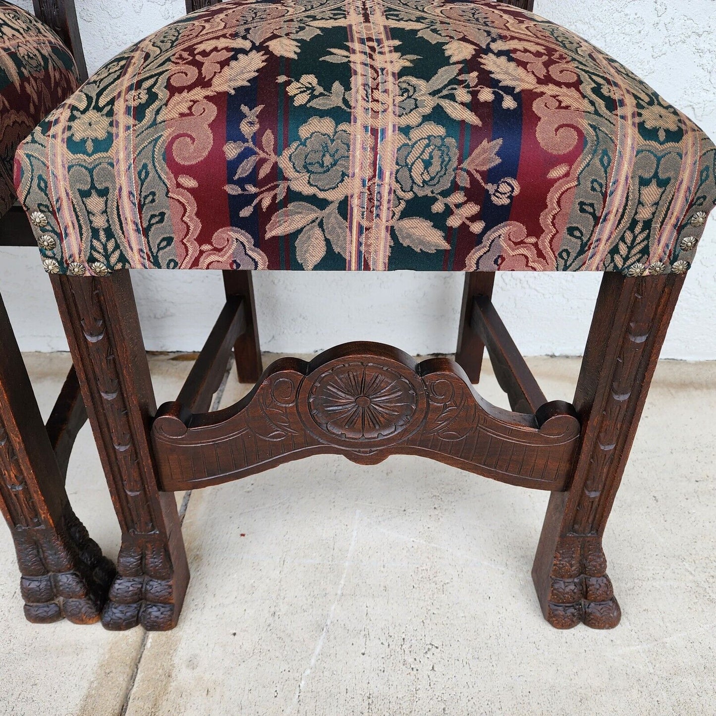 19th Century French Oak Dining Chairs Set of 4