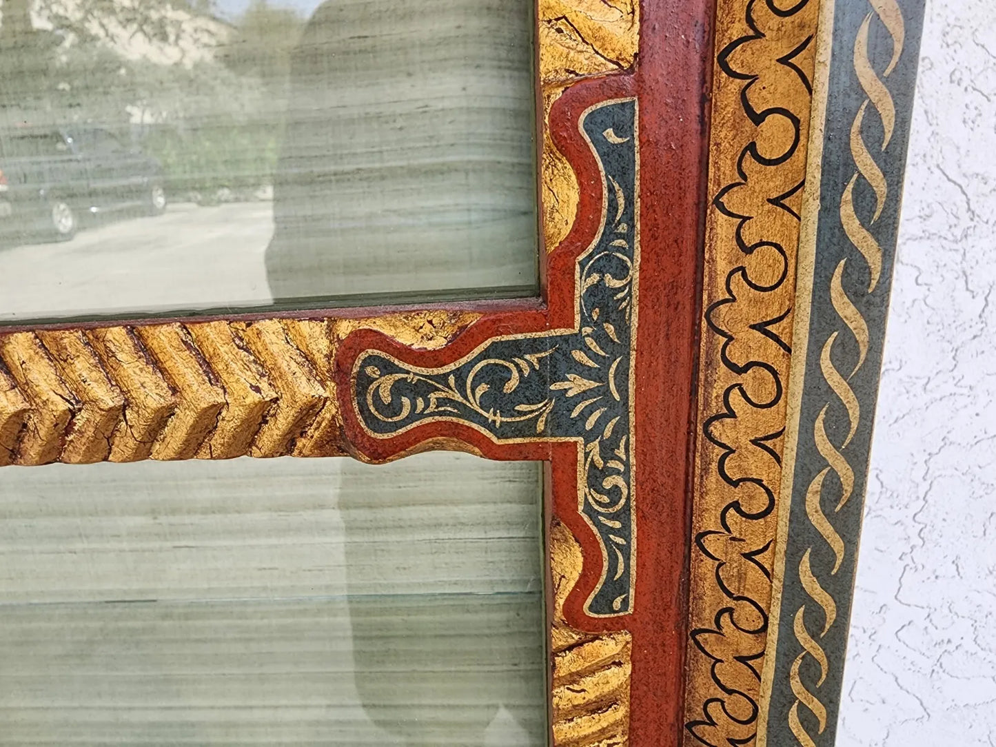 French Display Cabinet Giltwood Hand Painted Curio