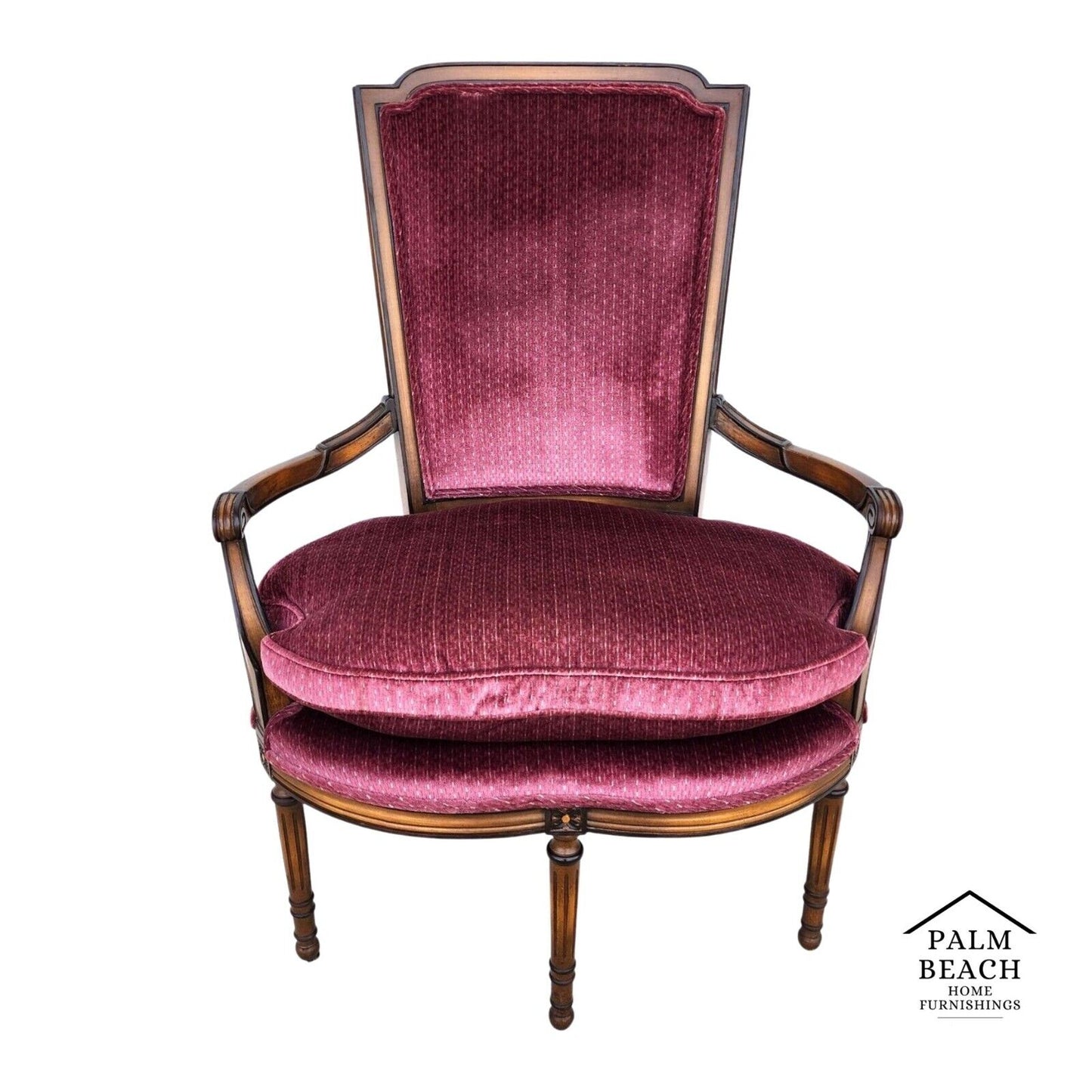 French Provincial Accent Armchair Oversized Mid Century by Daniel Jones New York