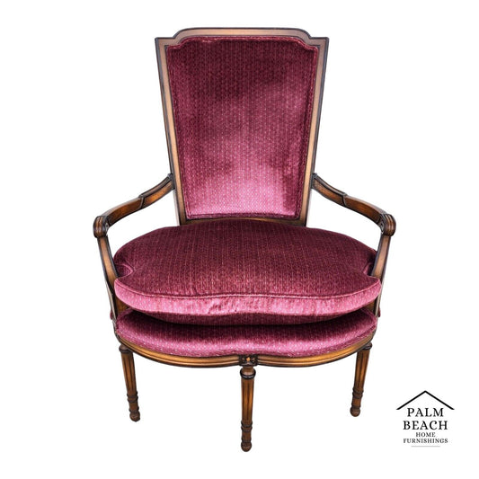 French Provincial Accent Armchair Oversized Mid Century by Daniel Jones New York