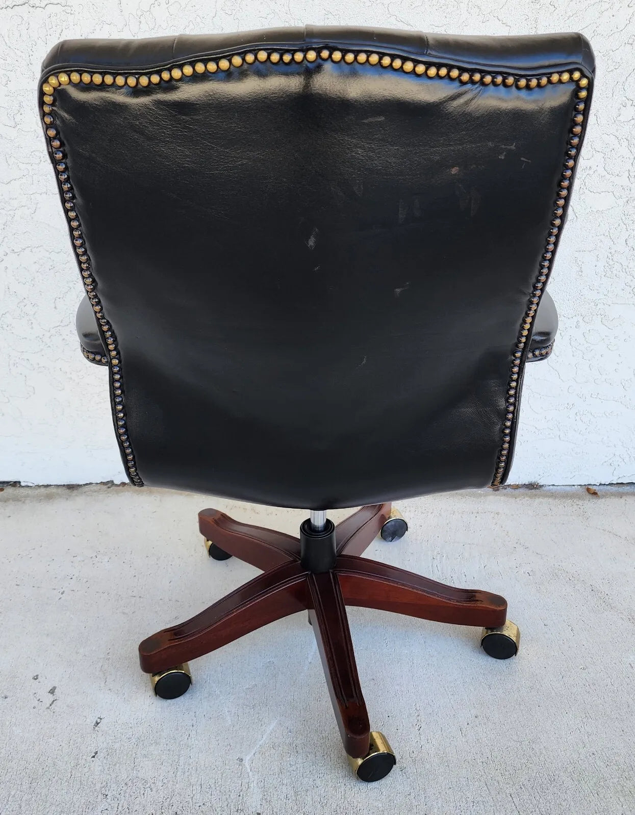 MCM Leather Office Chair Vintage by GUNLOCKE