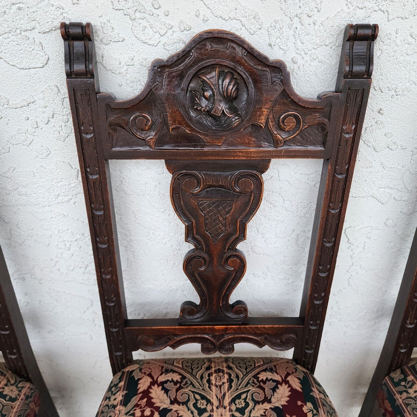 19th Century French Oak Dining Chairs Set of 4