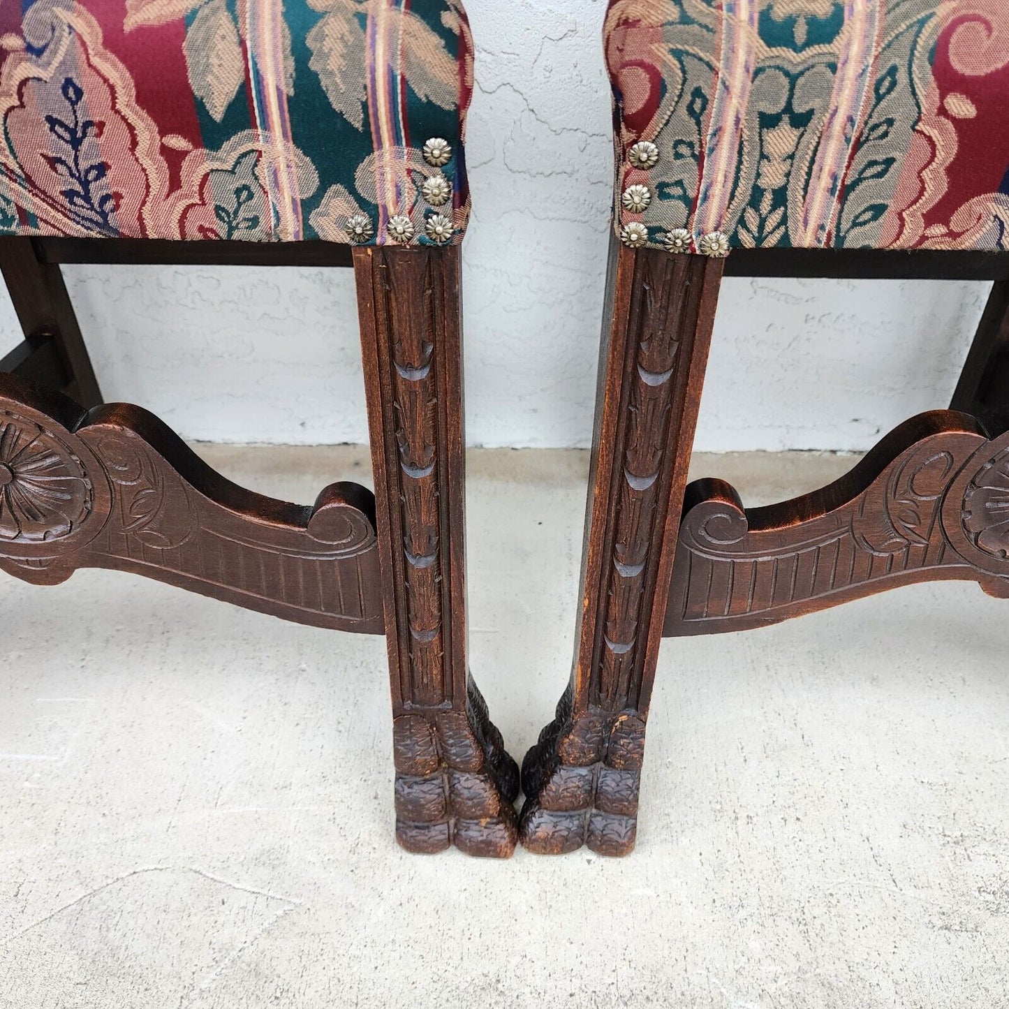 19th Century French Oak Dining Chairs Set of 4