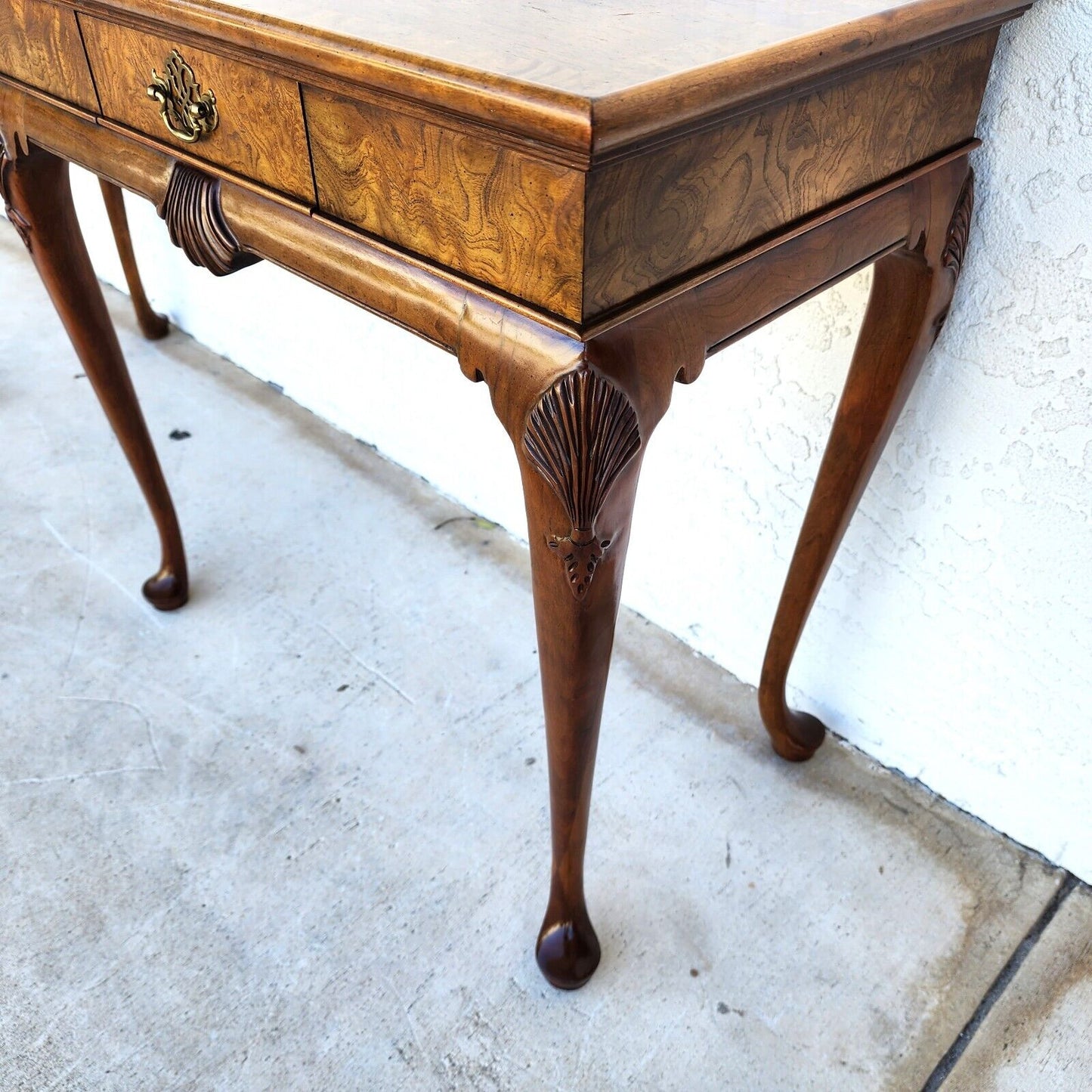 Queen Anne Console Sofa Table by Baker Furniture
