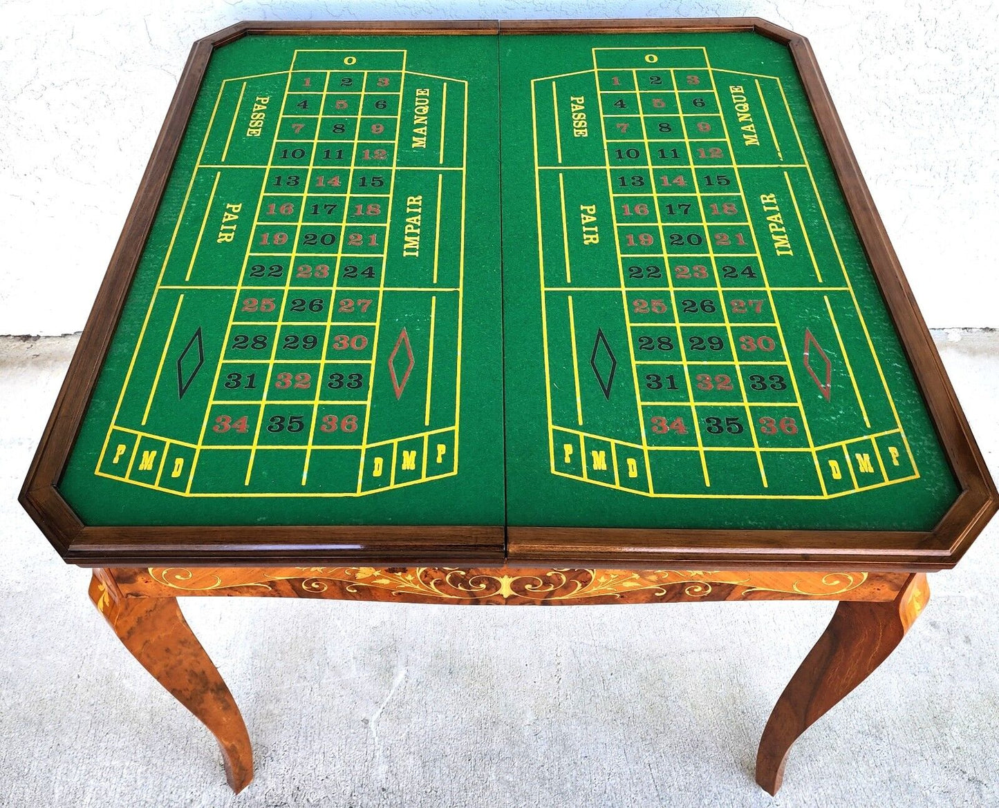 Notturno Intariso Casino Game Table Chairs Italian
