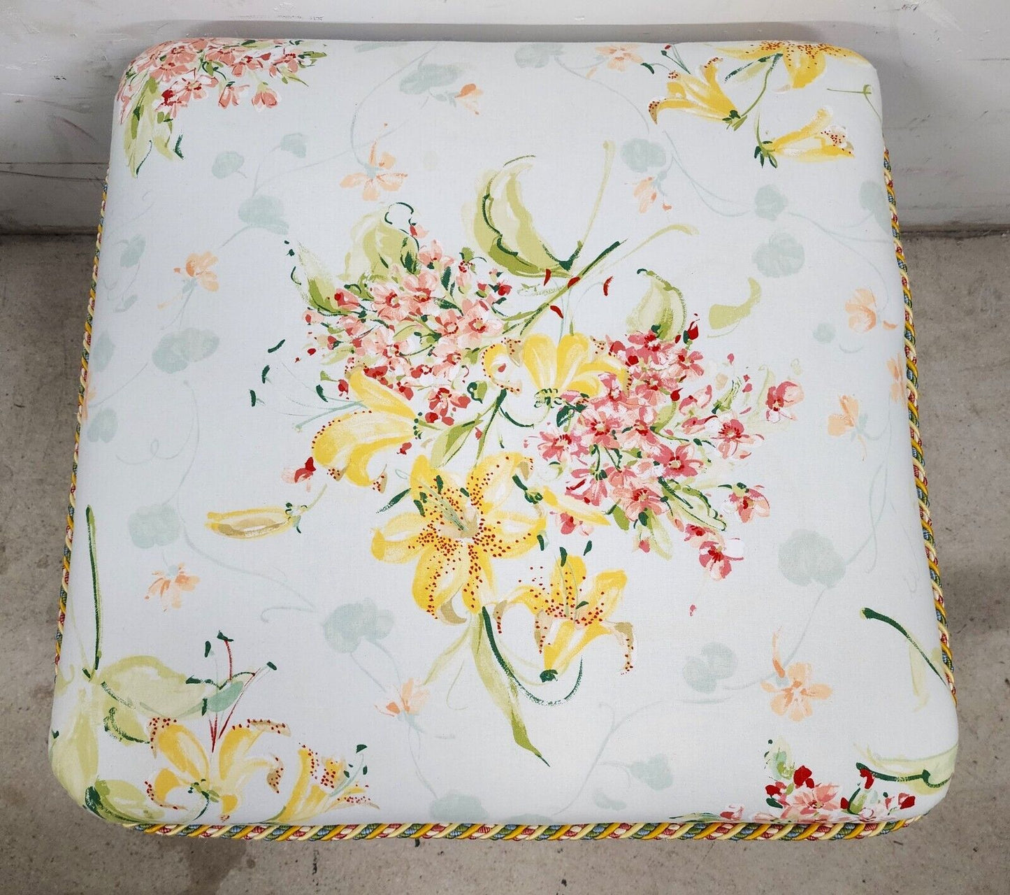 Shabby Chic Designer Cottage Ottoman Pouf