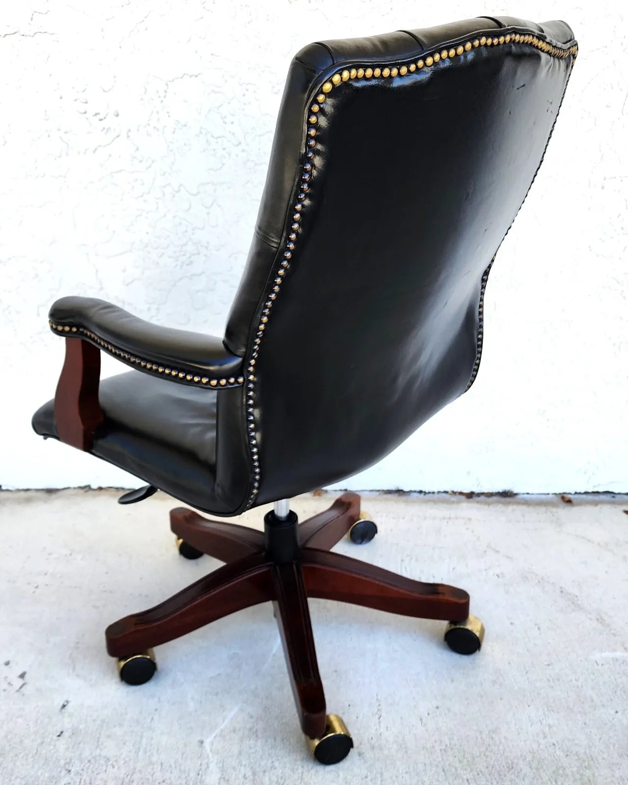 MCM Leather Office Chair Vintage by GUNLOCKE