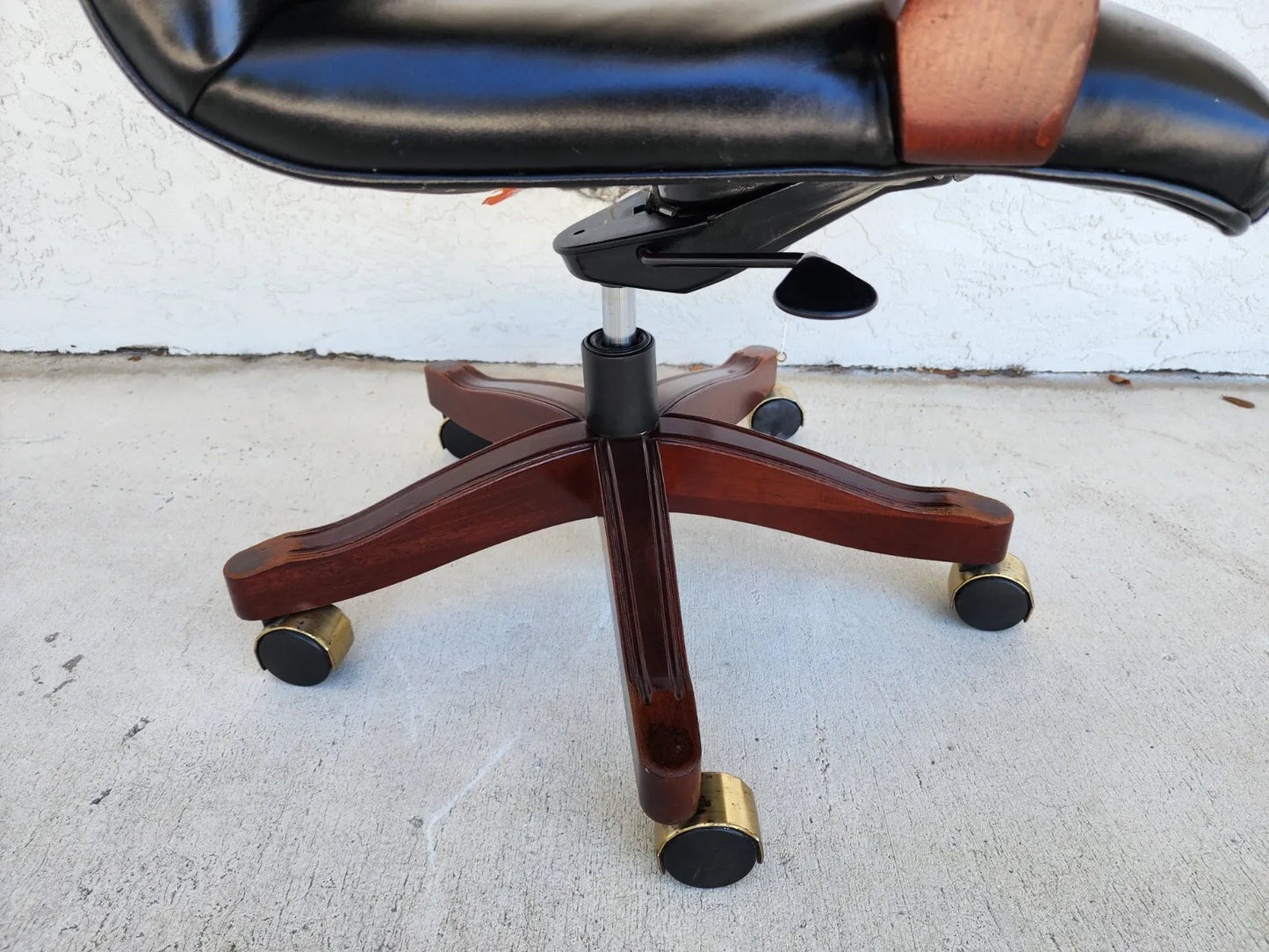 MCM Leather Office Chair Vintage by GUNLOCKE