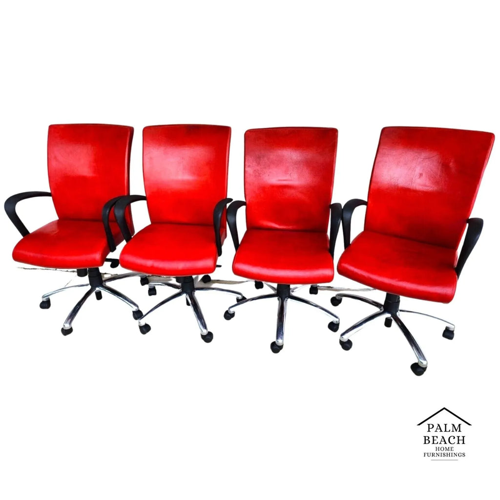 Office Conference Chairs Leather by CABOT WRENN Set of 4