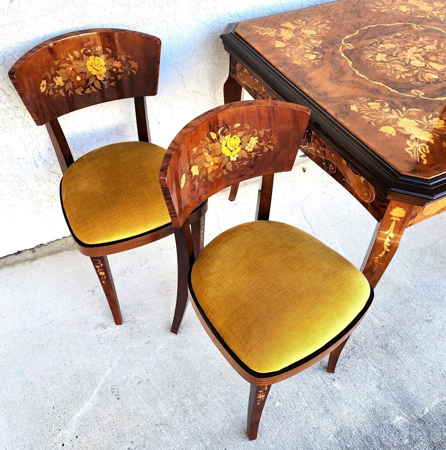 Notturno Intariso Casino Game Table Chairs Italian