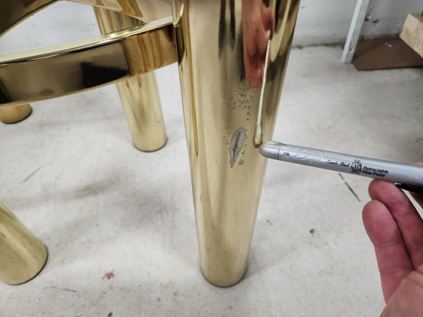 MCM Tubular Brass Table Set Vintage