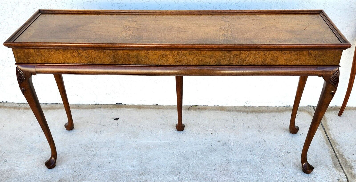 Queen Anne Console Sofa Table by Baker Furniture