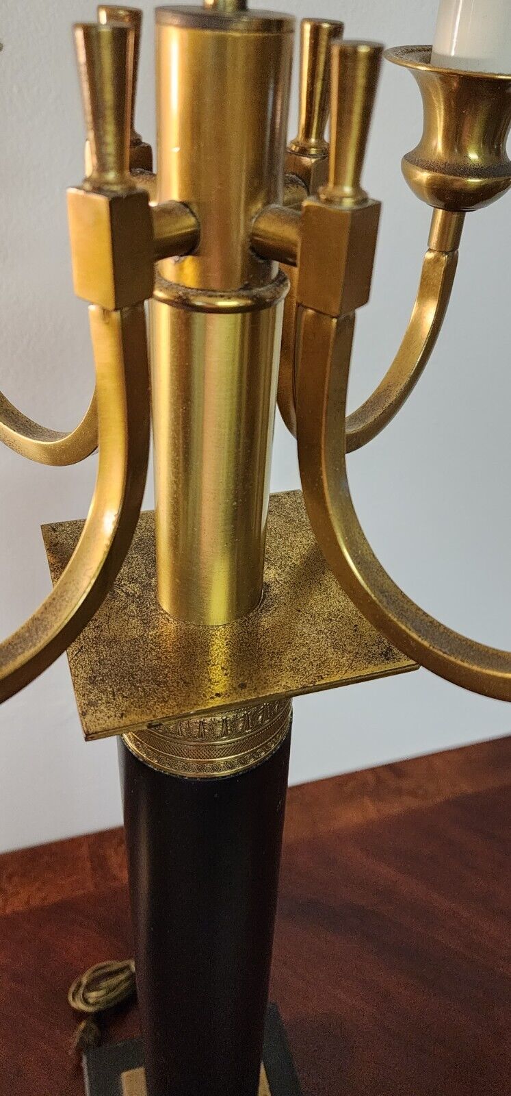 Italian Neoclassical Table Lamps Candelabra Vintage Large