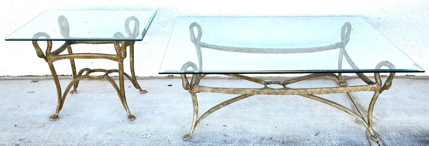 Maison Jansen Style Swan Tables Set of 2