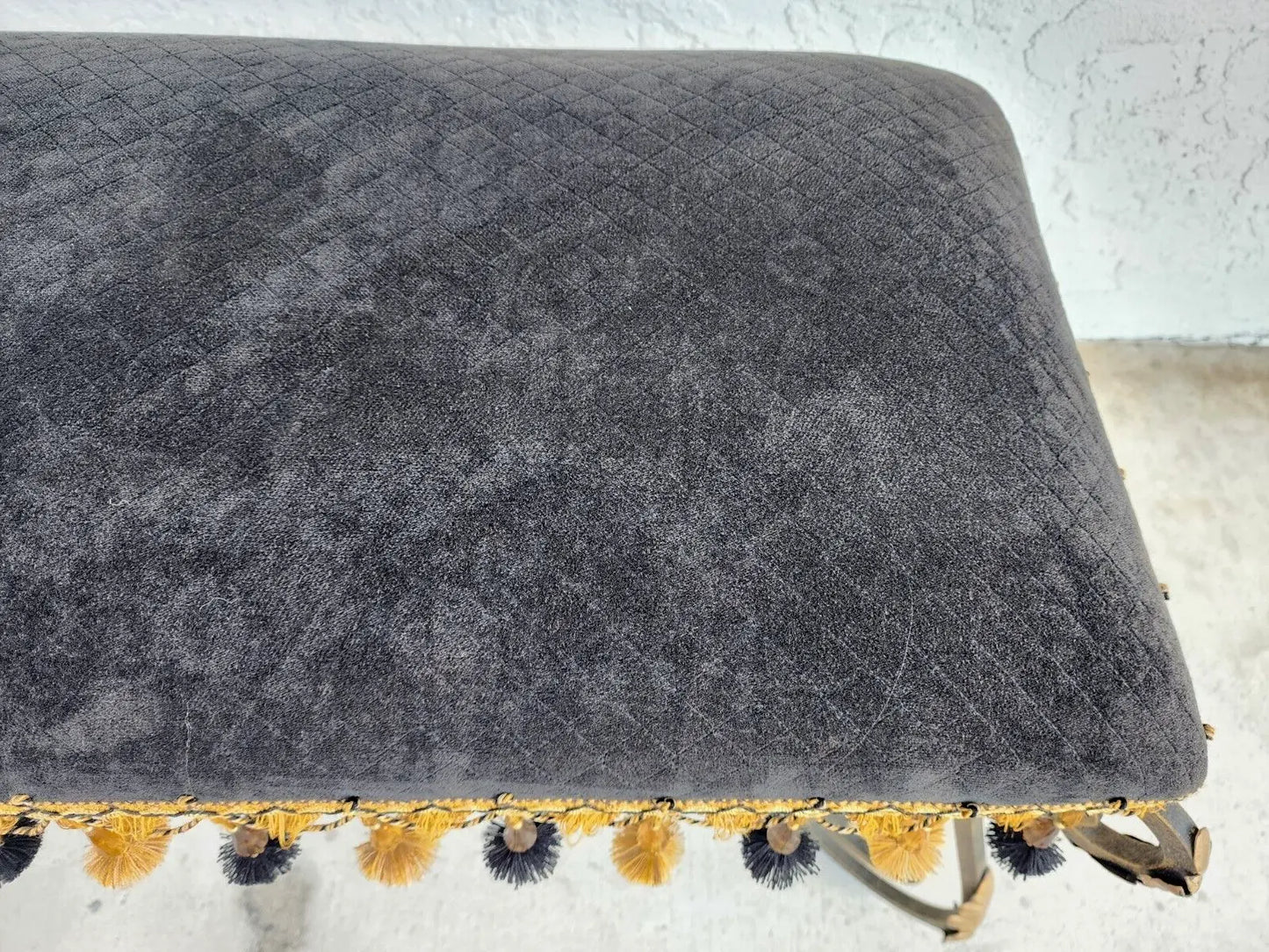 French Louis XV Wrought Iron Ormolu Bench