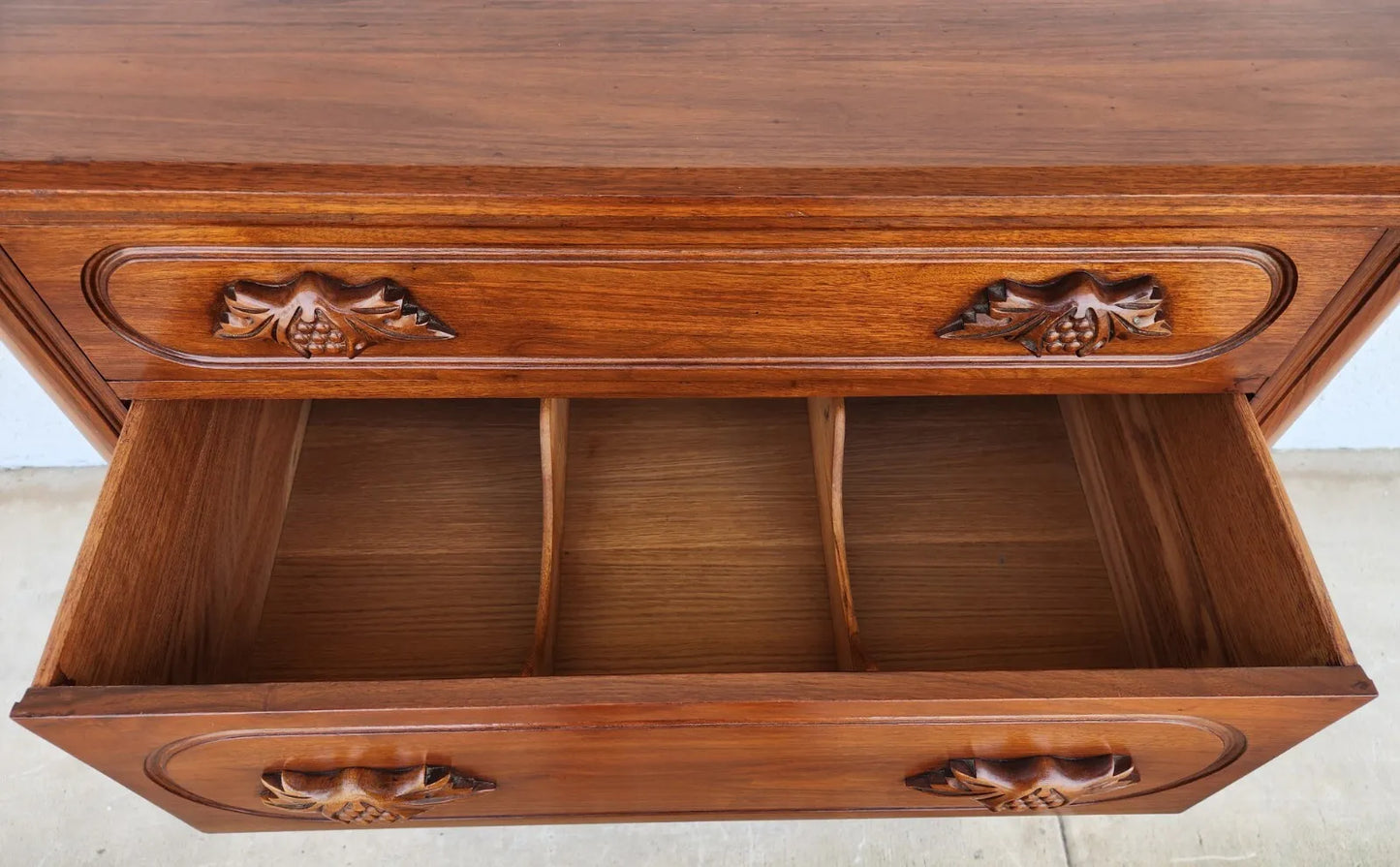 Antique Dresser Highboy Solid Walnut by Davis Cabinet Co