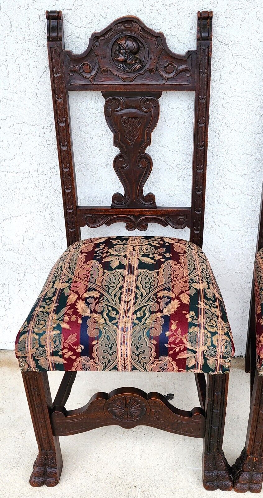19th Century French Oak Dining Chairs Set of 4