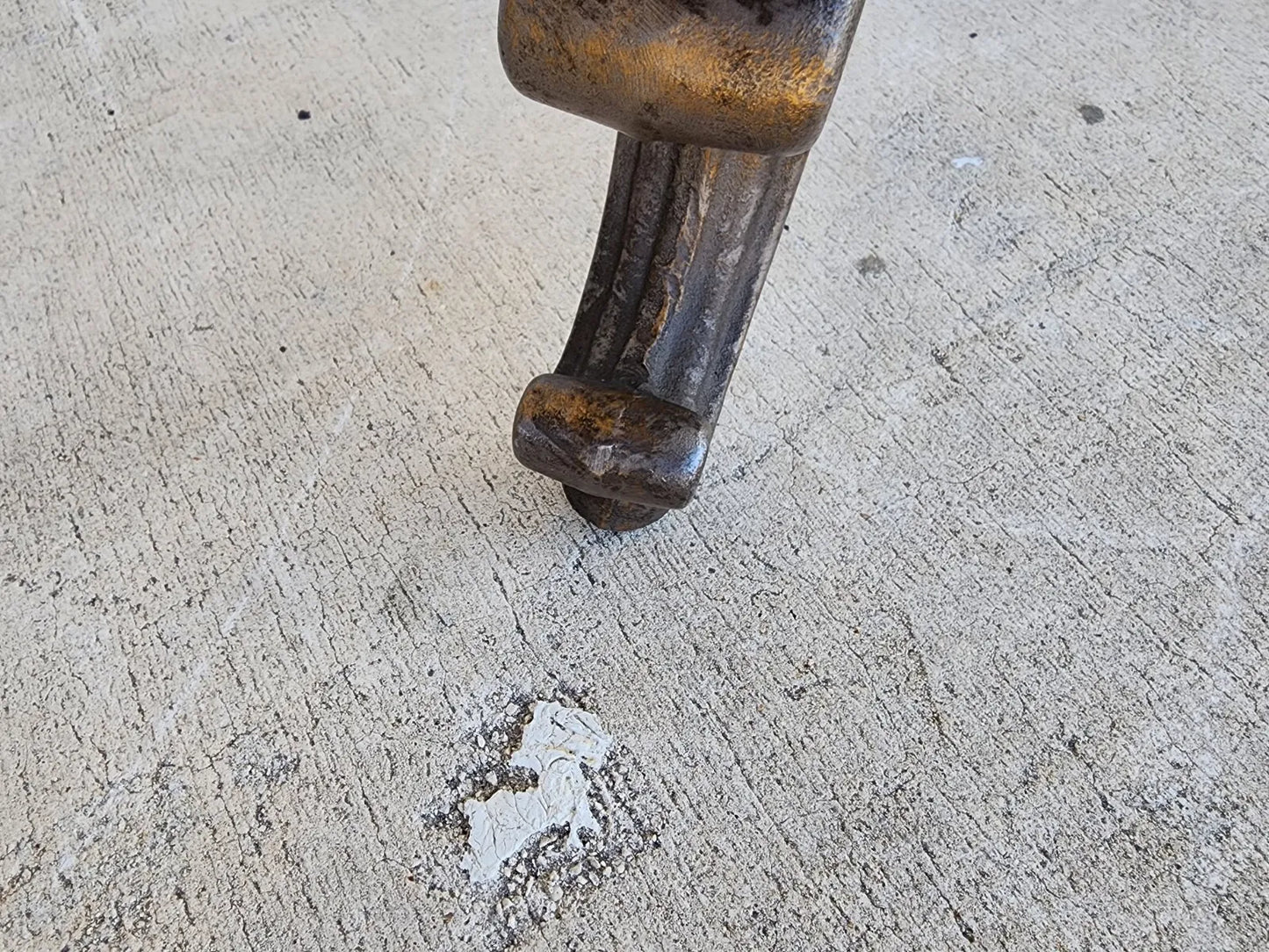 Horse Coffee Center Table Patinated Steel Hoof Footed Maison Jansen Style