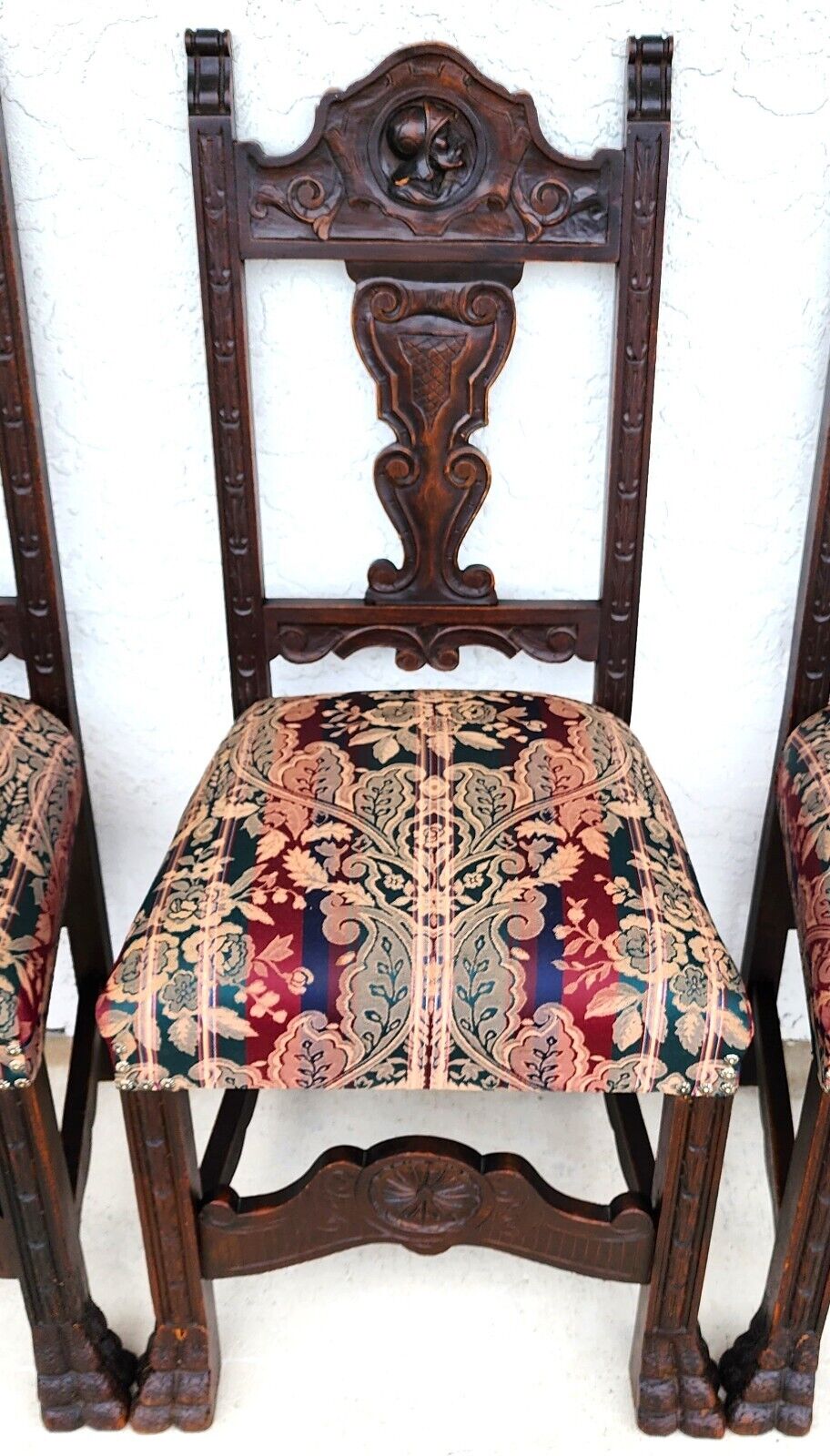 19th Century French Oak Dining Chairs Set of 4