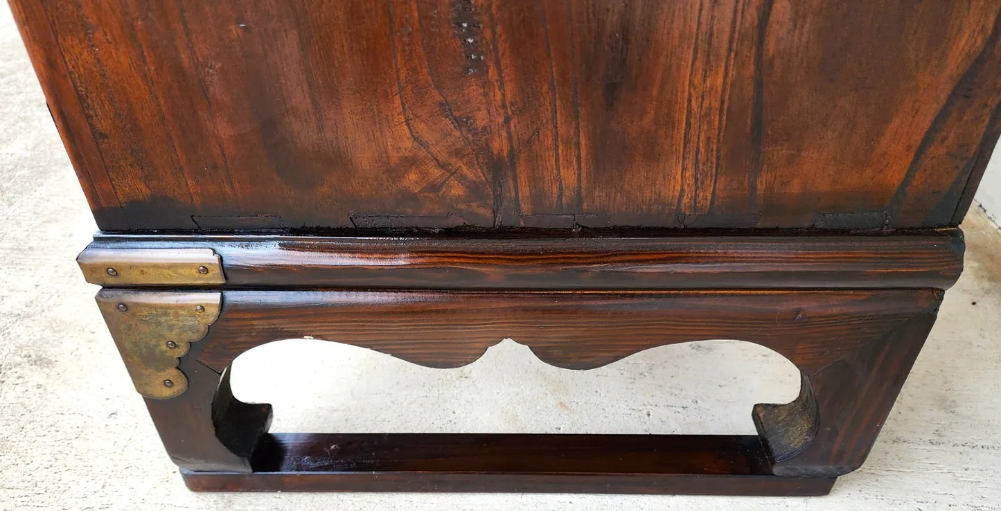 Antique Korean Bandaji Nong Tansu Scholars Wedding Cabinet