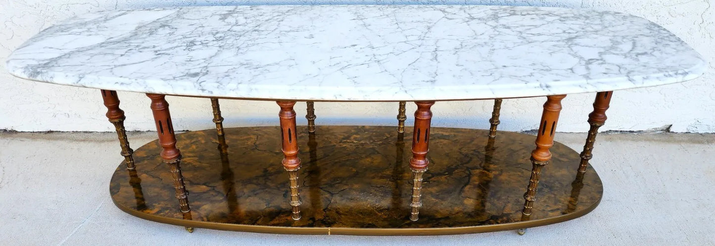 Vintage Italian Side Tables Carrera Marble