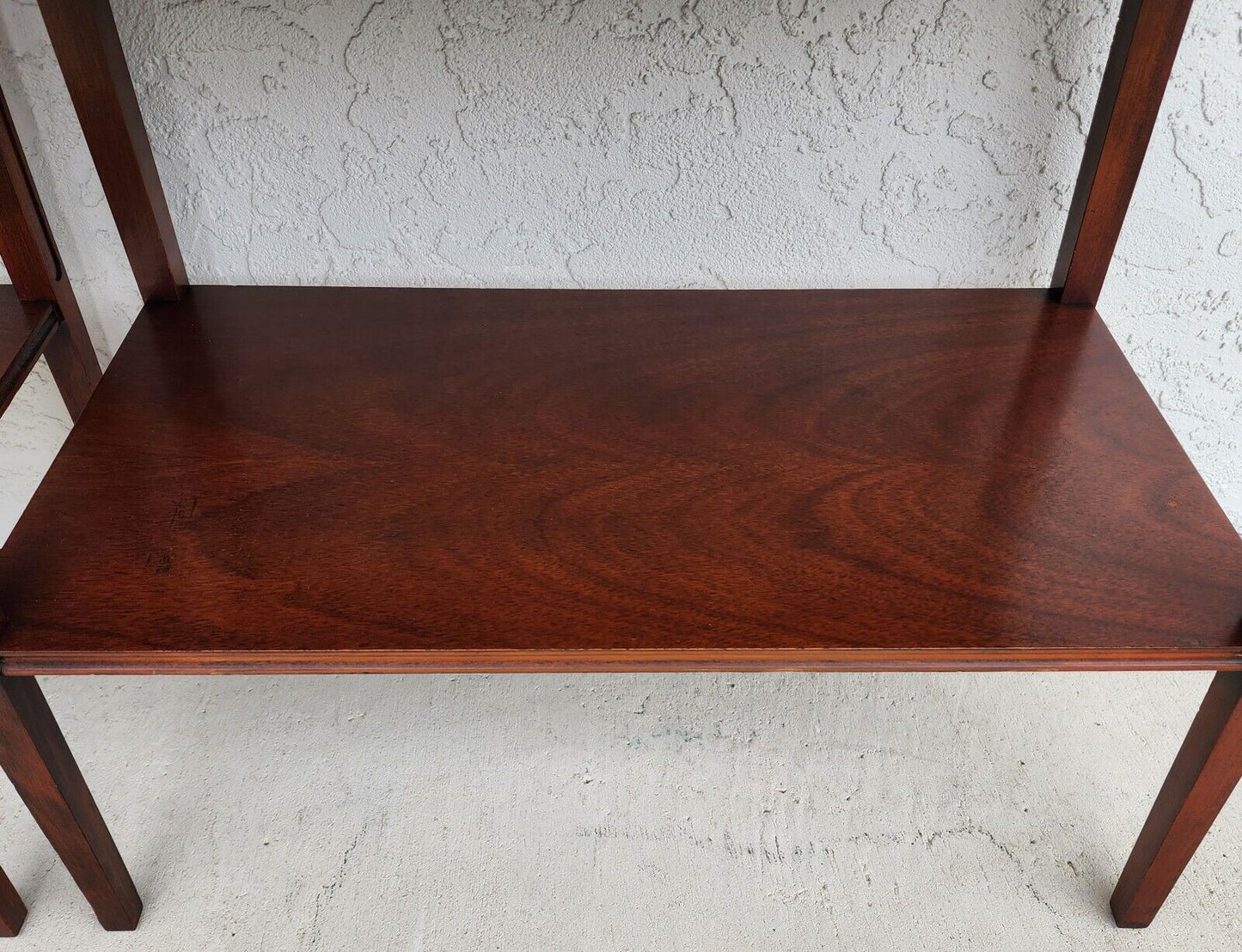 Italian Side Tables Leather Top Vintage Pair