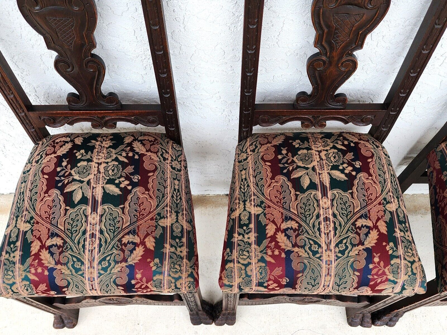 19th Century French Oak Dining Chairs Set of 4