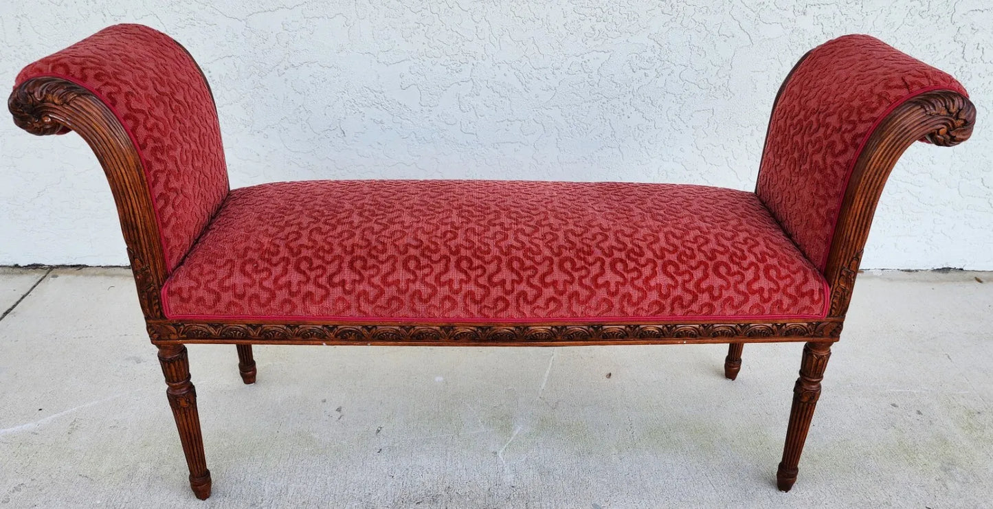 Edward Ferrell Neoclassical Revival Style Bench