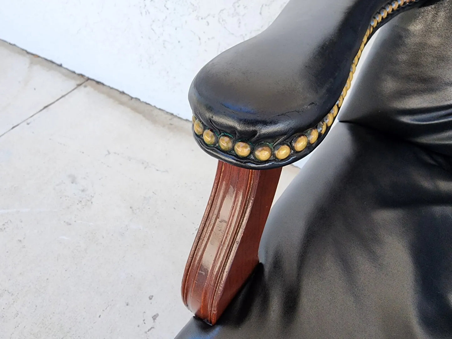 MCM Leather Office Chair Vintage by GUNLOCKE