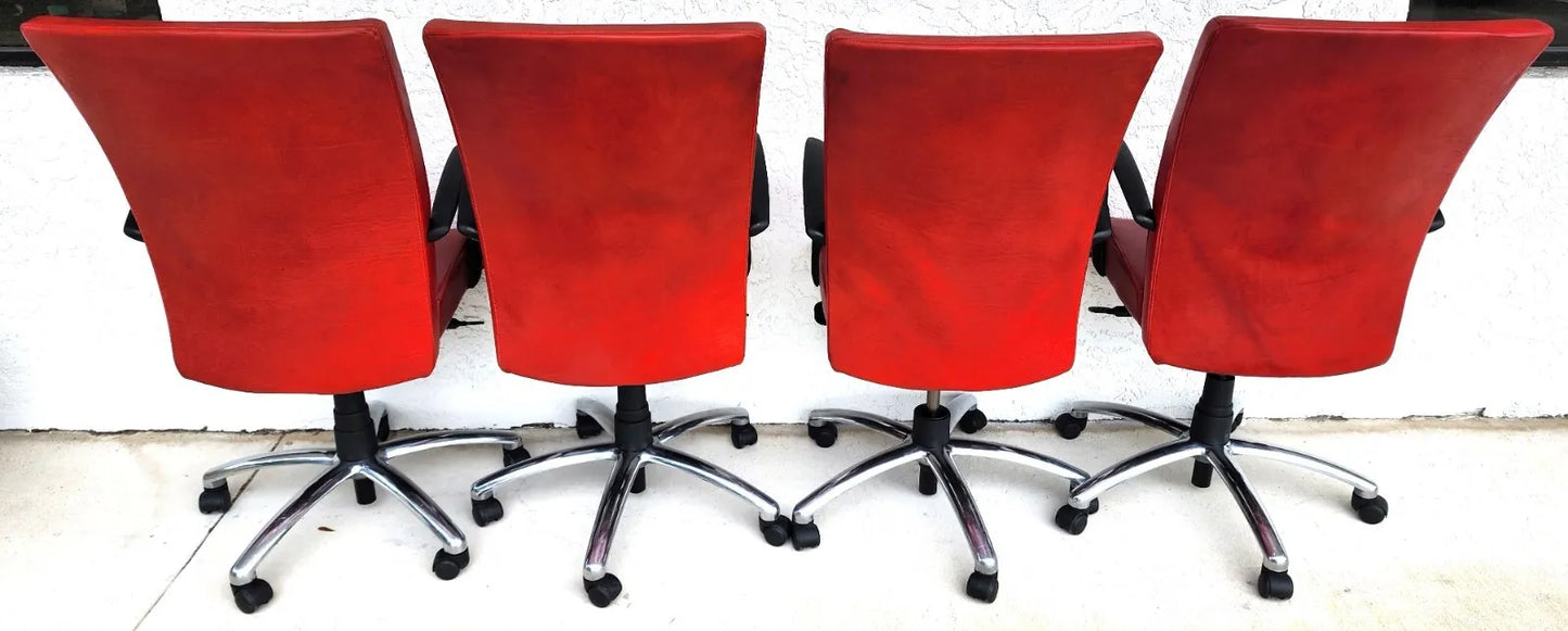 Office Conference Chairs Leather by CABOT WRENN Set of 4