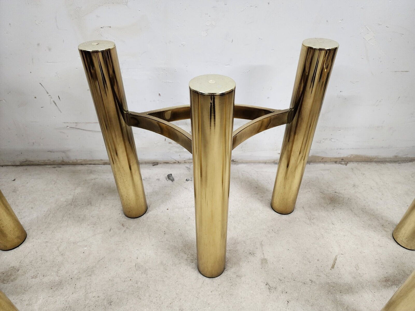 MCM Tubular Brass Table Set Vintage