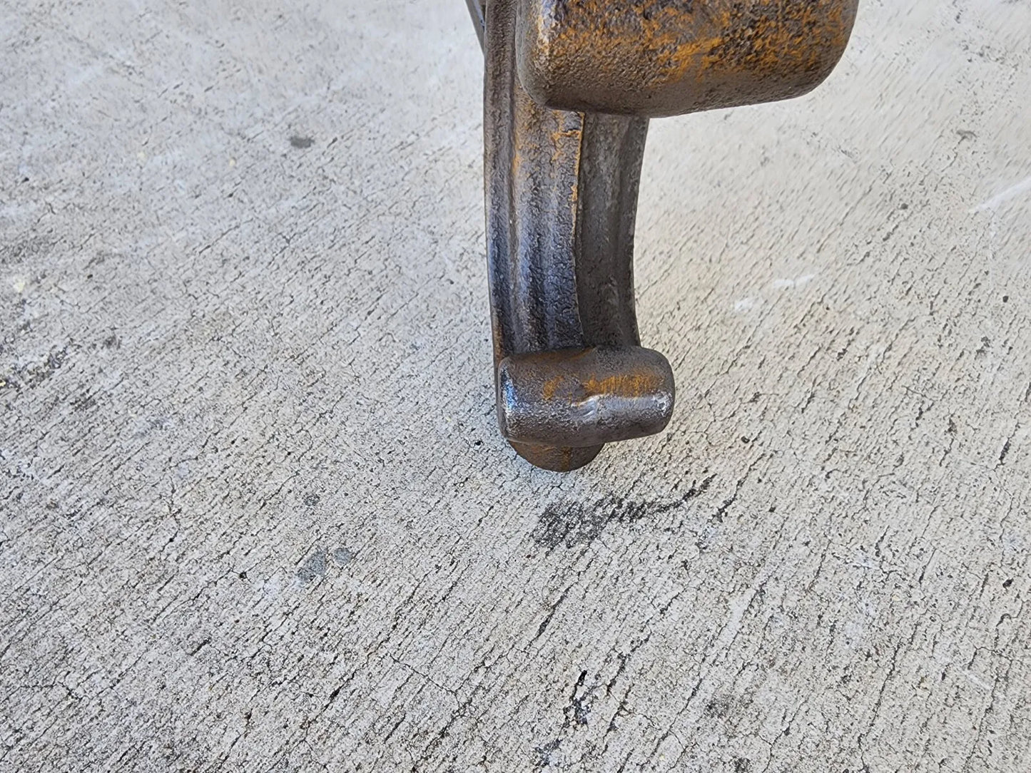 Horse Coffee Center Table Patinated Steel Hoof Footed Maison Jansen Style