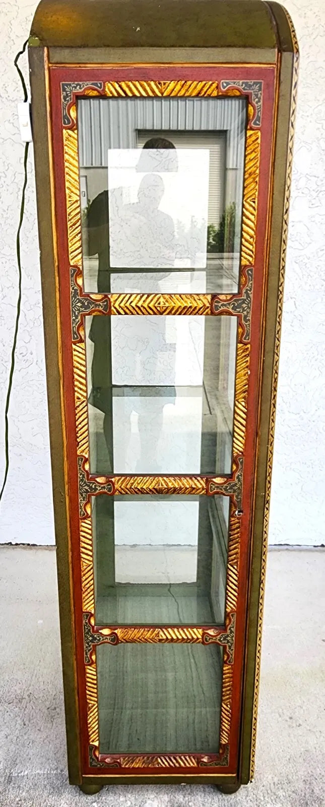 French Display Cabinet Giltwood Hand Painted Curio