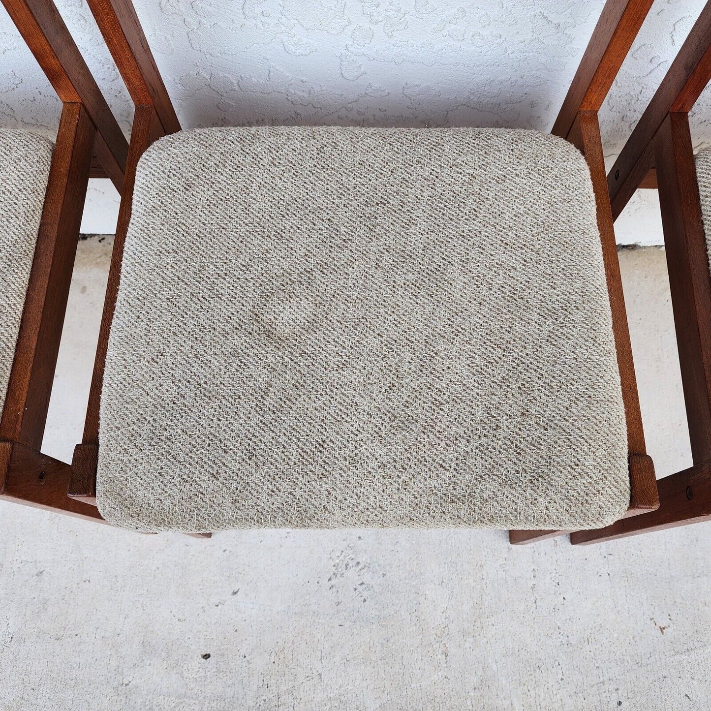 MCM Solid Teak Dining Chairs Scandinavian Modern by Sun Furniture Set of 6