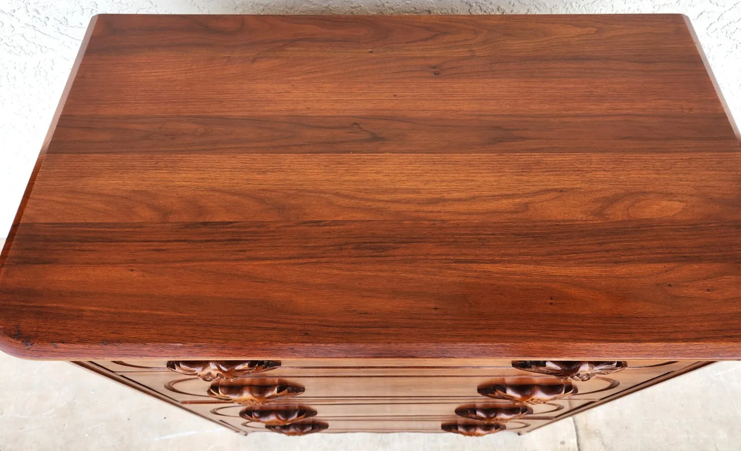 Antique Dresser Highboy Solid Walnut by Davis Cabinet Co