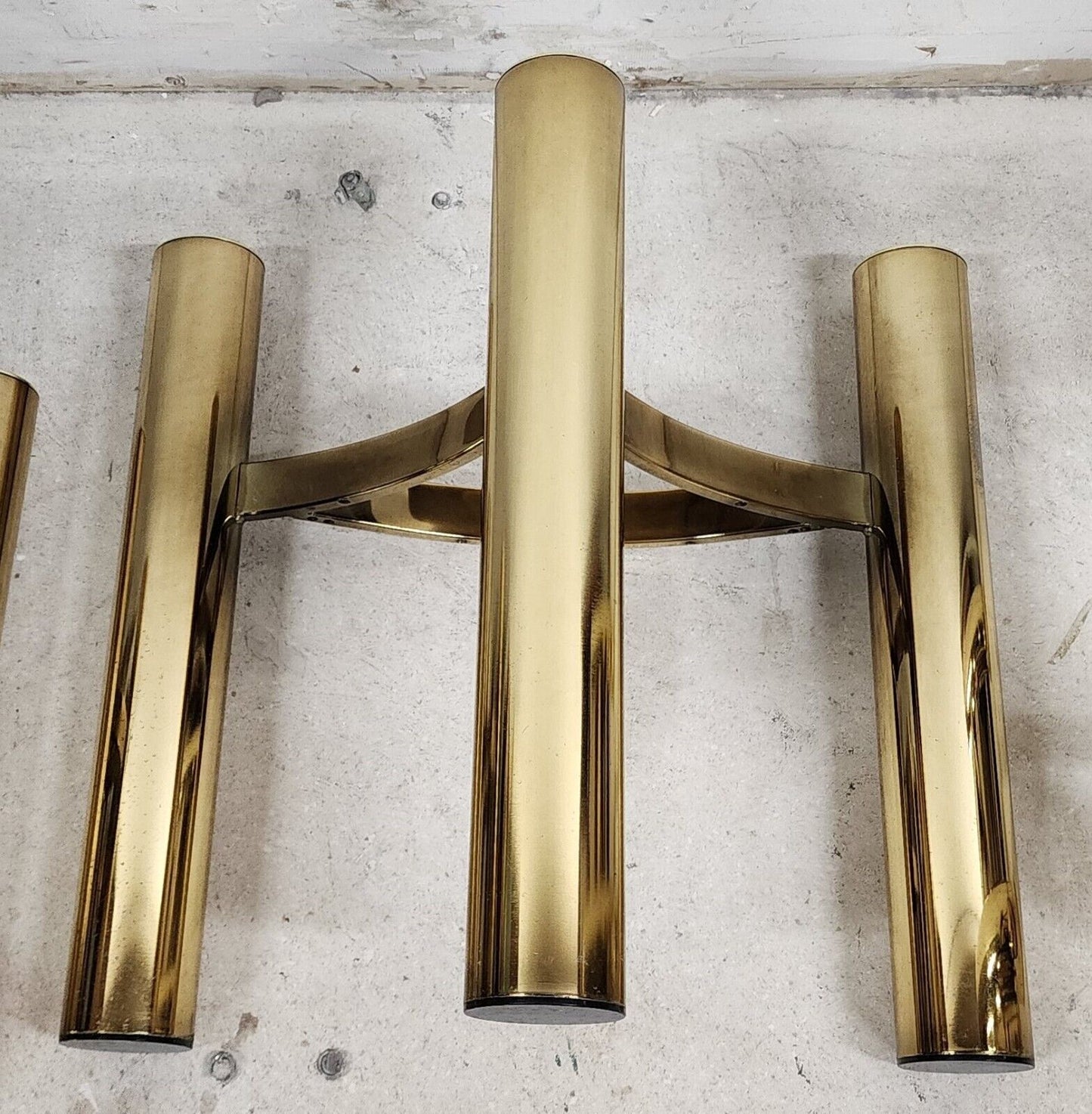 MCM Tubular Brass Table Set Vintage