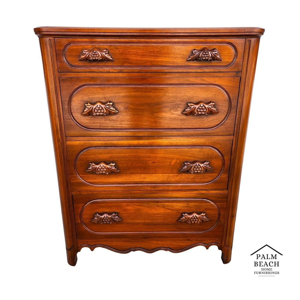 Antique Dresser Highboy Solid Walnut by Davis Cabinet Co