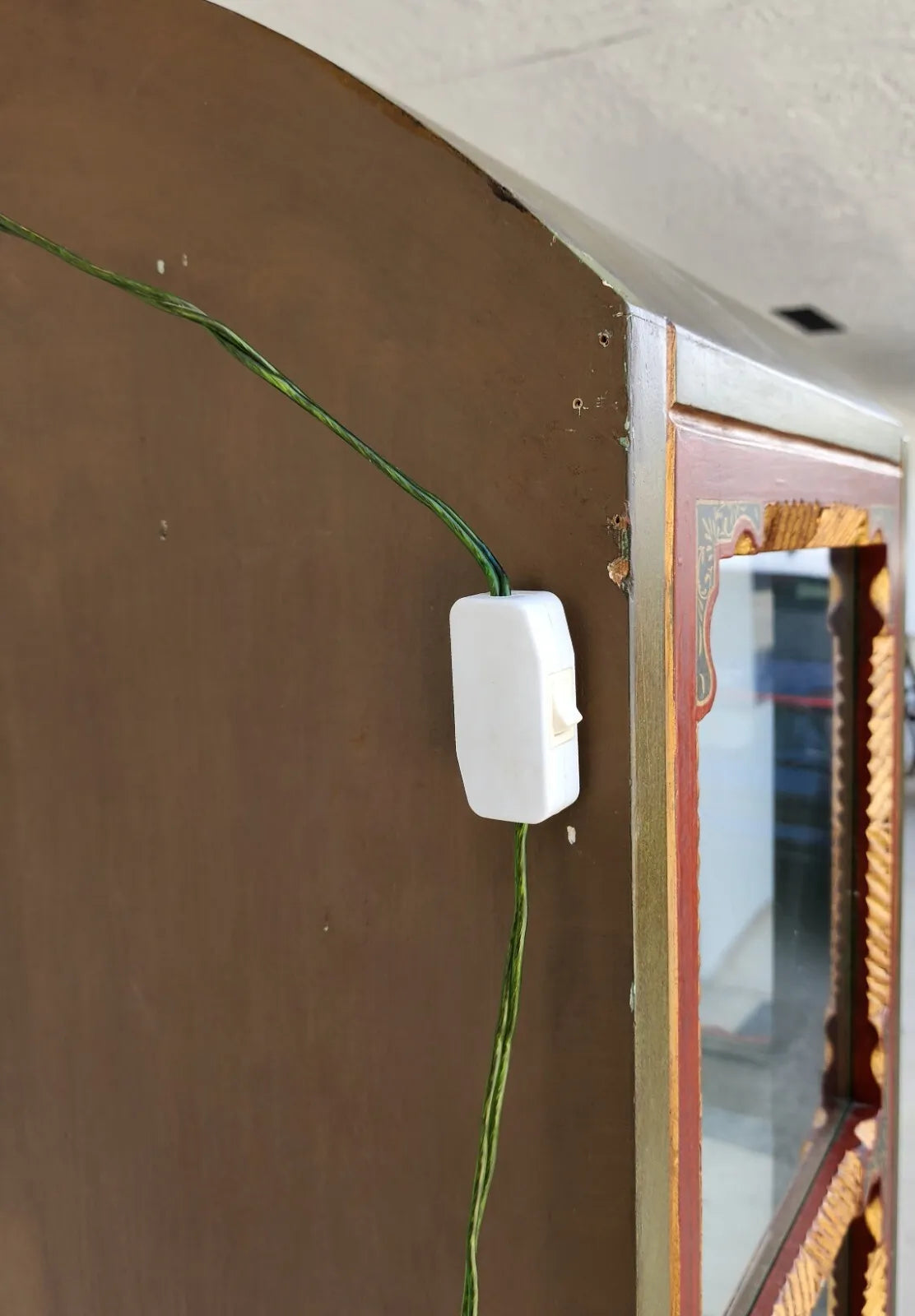 French Display Cabinet Giltwood Hand Painted Curio