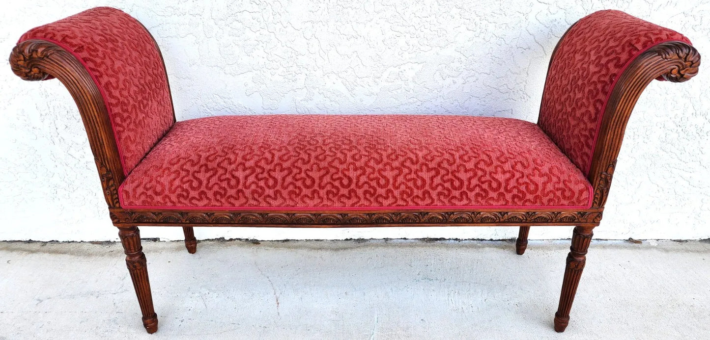 Edward Ferrell Neoclassical Revival Style Bench