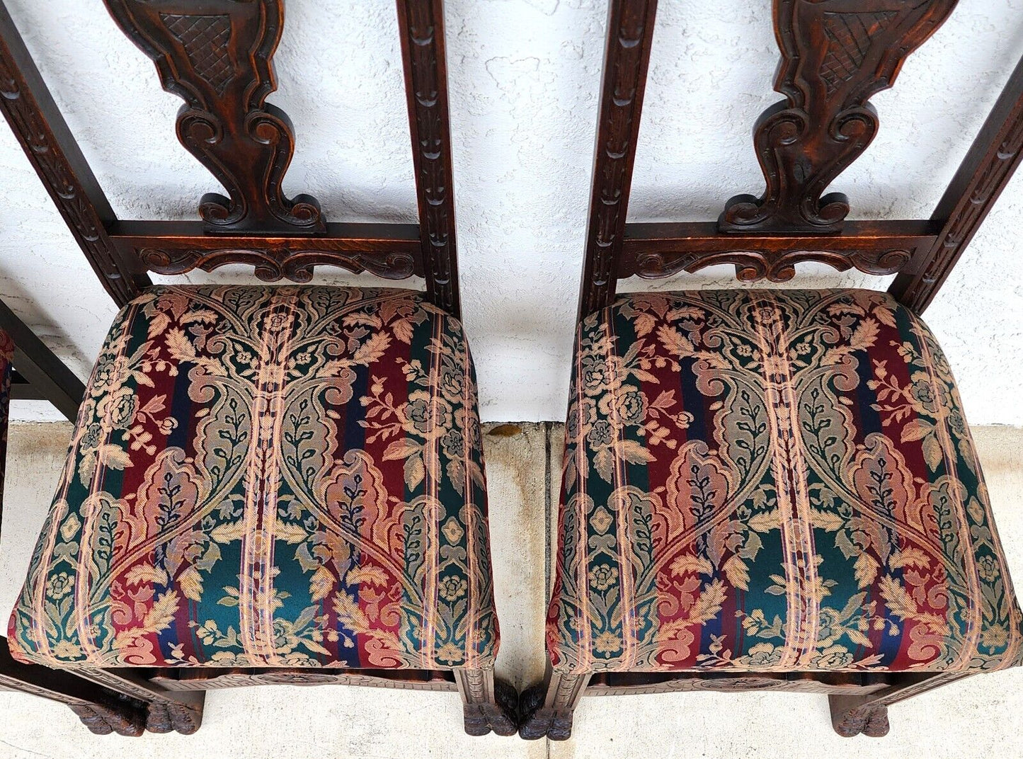 19th Century French Oak Dining Chairs Set of 4