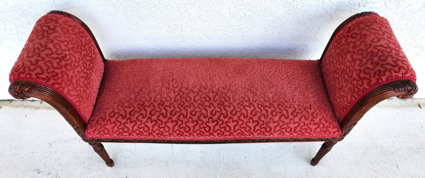 Edward Ferrell Neoclassical Revival Style Bench