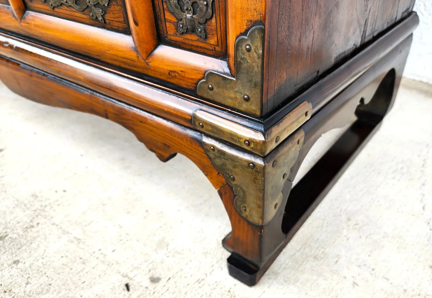 Antique Korean Bandaji Nong Tansu Scholars Wedding Cabinet