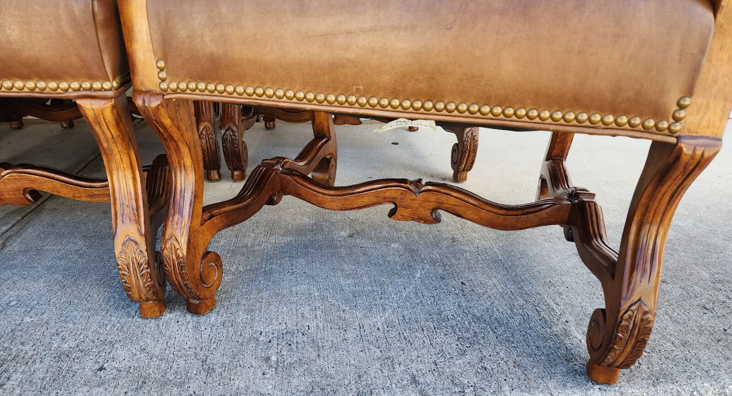 (10) Louis XIII Os de Mouton Dining Chairs By CENTURY FURNITURE