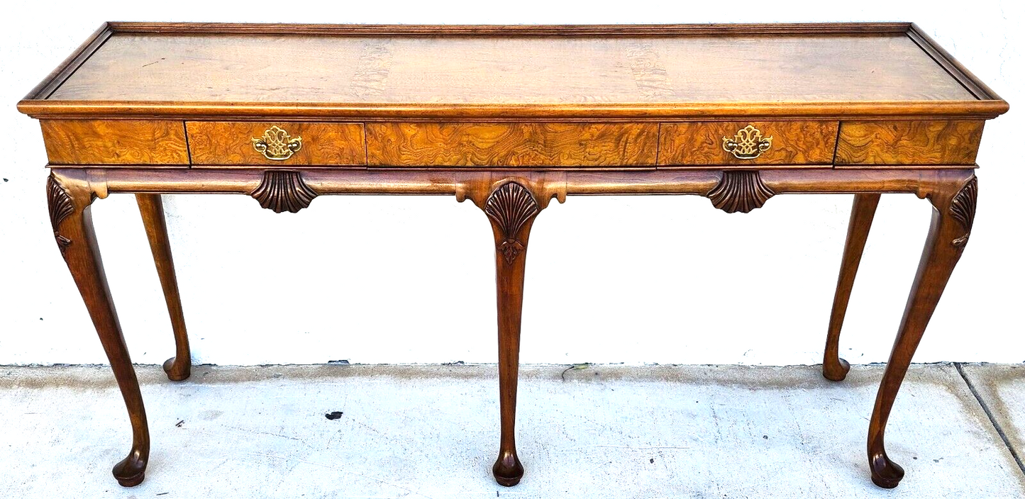 Queen Anne Console Sofa Table by Baker Furniture