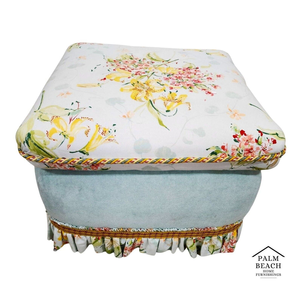 Shabby Chic Designer Cottage Ottoman Pouf