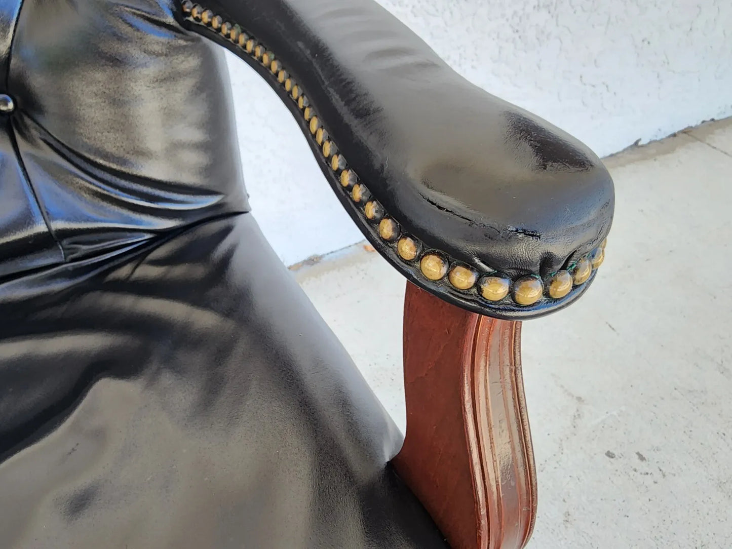 MCM Leather Office Chair Vintage by GUNLOCKE