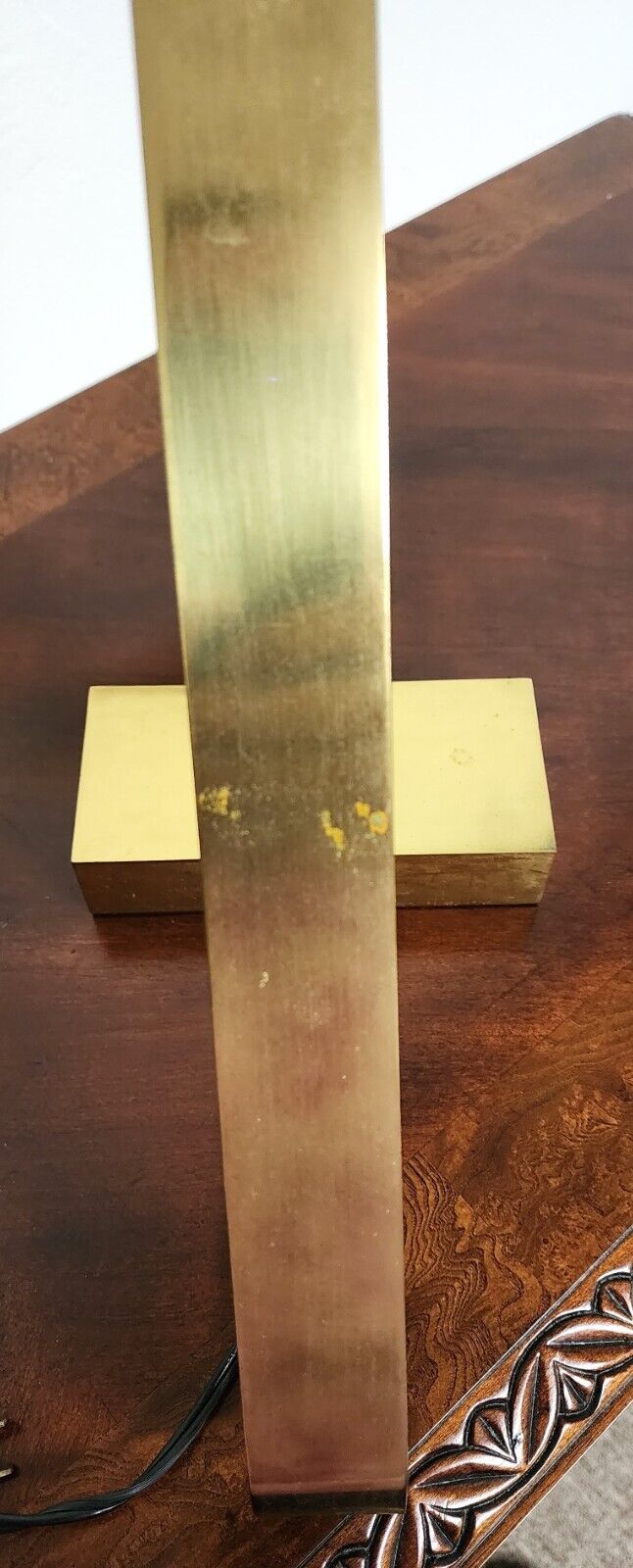 Casella Brass Flat Bar Desk Lamp Rare 1970s