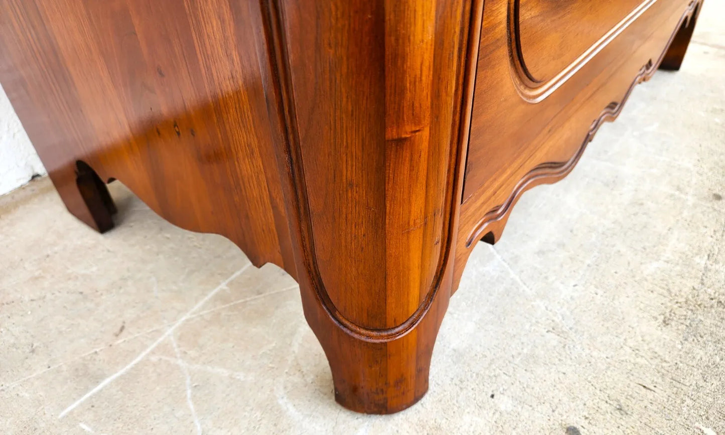 Antique Dresser Highboy Solid Walnut by Davis Cabinet Co