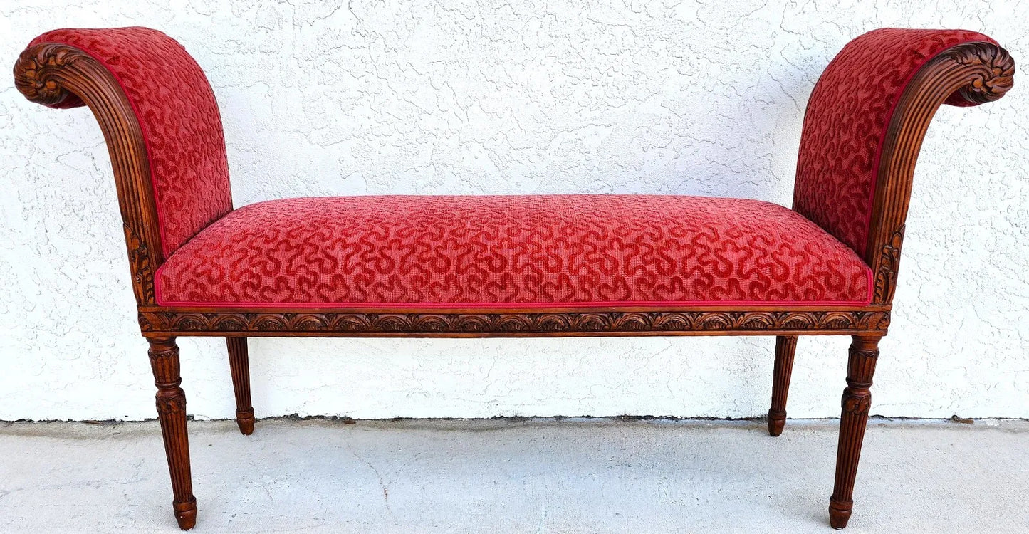Edward Ferrell Neoclassical Revival Style Bench