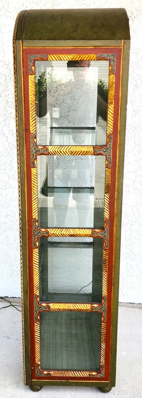French Display Cabinet Giltwood Hand Painted Curio